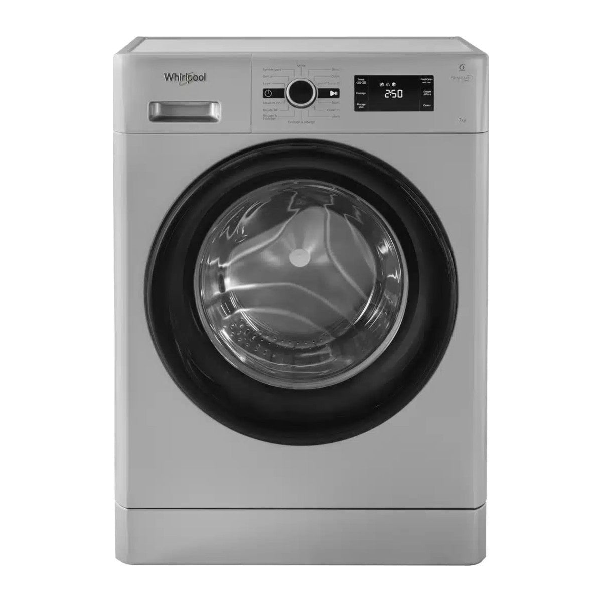 Machine à laver frontale 7 kg 1200 tr/min silver — Whirlpool FWG 71253 SB NA