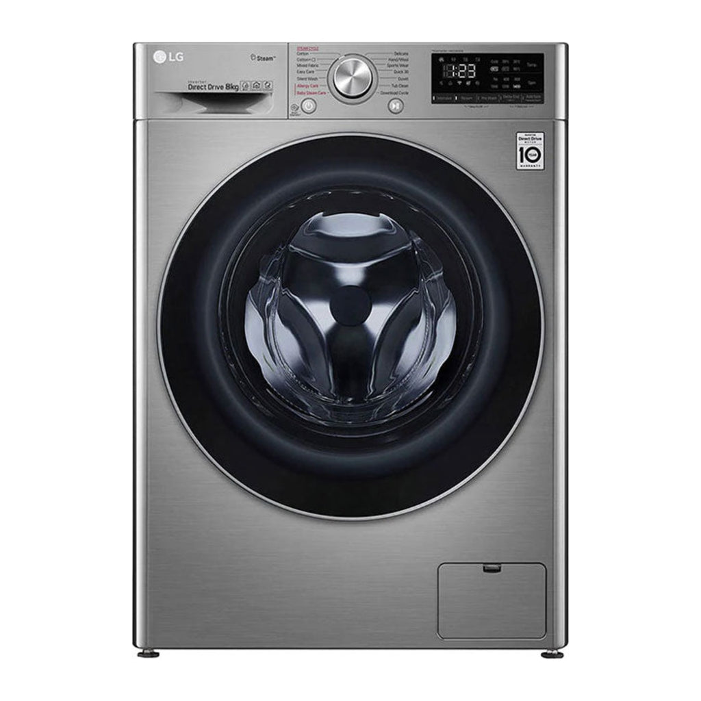 Machine à laver frontale 8 kg 1200 tr/min silver — LG F2V5PYP2T