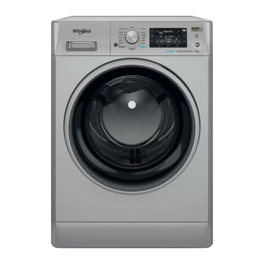 Machine à laver frontale 9 kg 1200 tr/min silver — Whirlpool FFWD 9248 SBS V NA