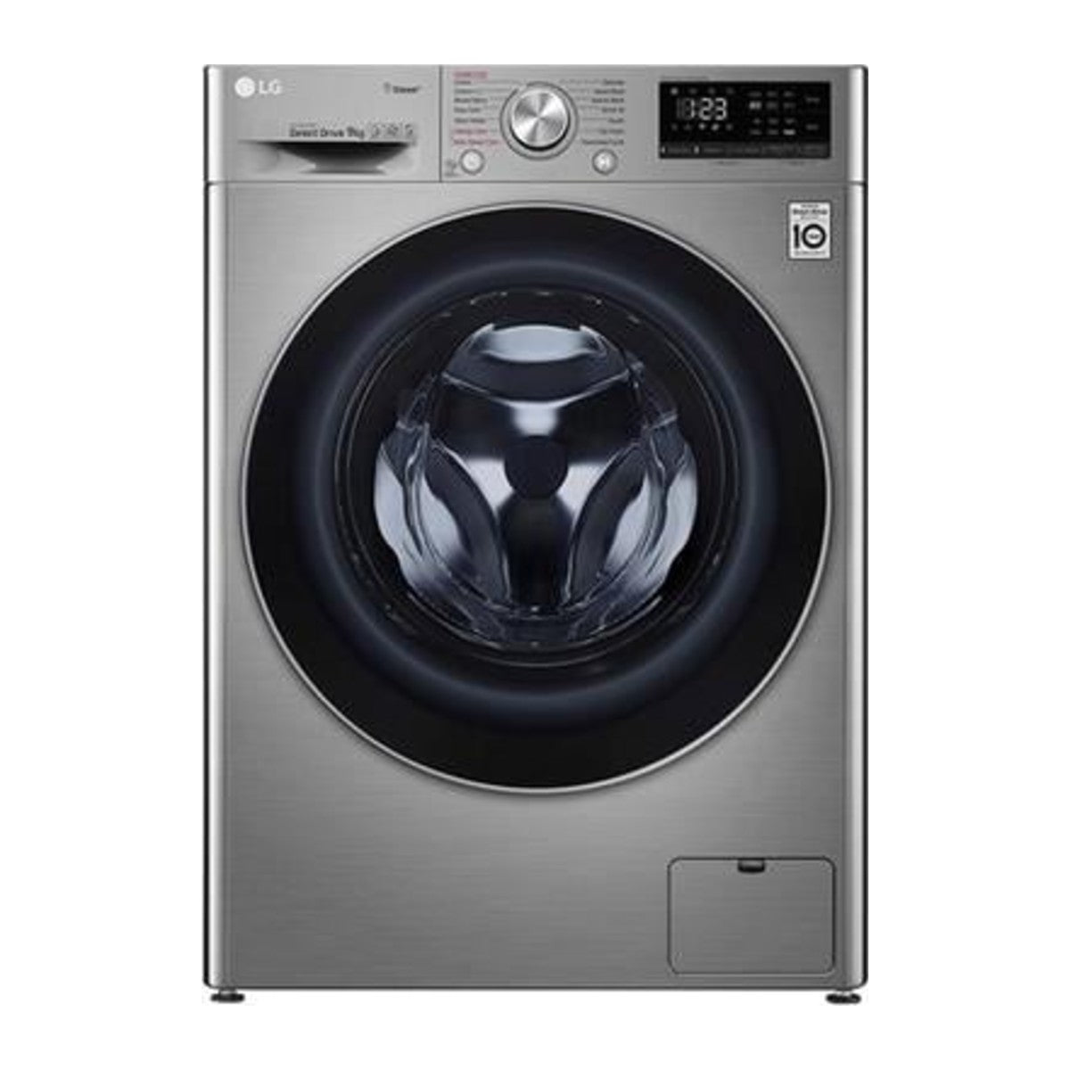 Machine à laver frontale 9 kg 1400 tr/min silver — LG F4V5VYP2T