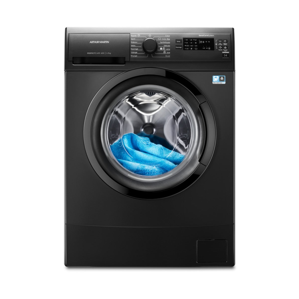 Machine à laver frontale étroite 7 kg 1000 tr/min noir — Arthur Martin AW6S7056AX
