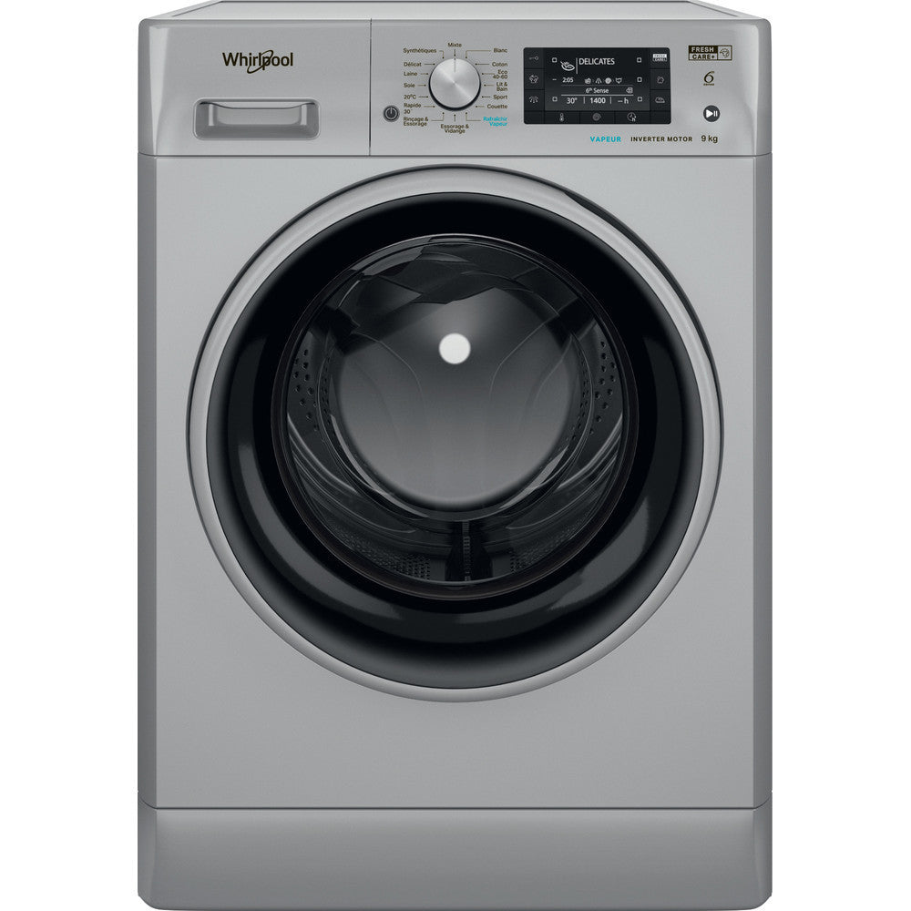 Machine à laver frontale 9 kg 1200 tr/min silver — Whirlpool FFWD 9248 SBS V NA