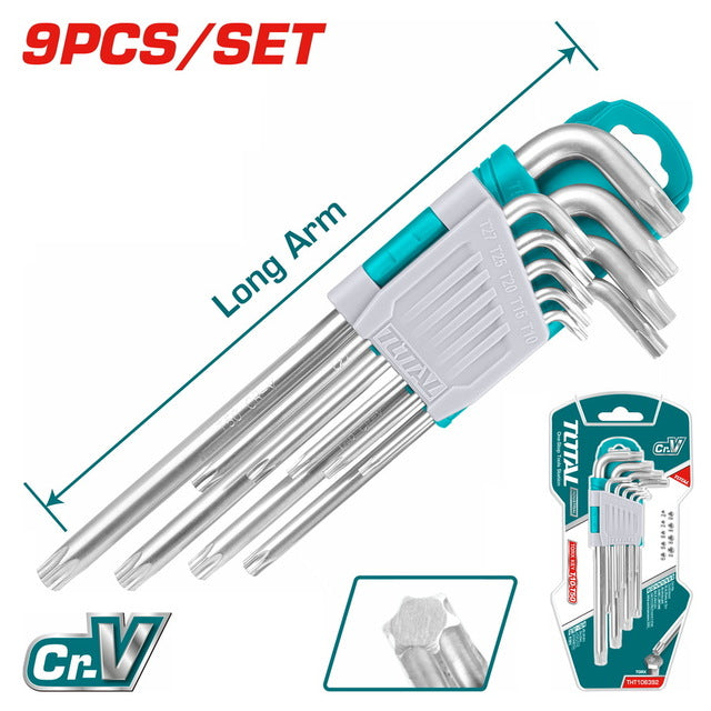 Jeu de 9 Clé Torx T10-T50 TOTAL THT106392