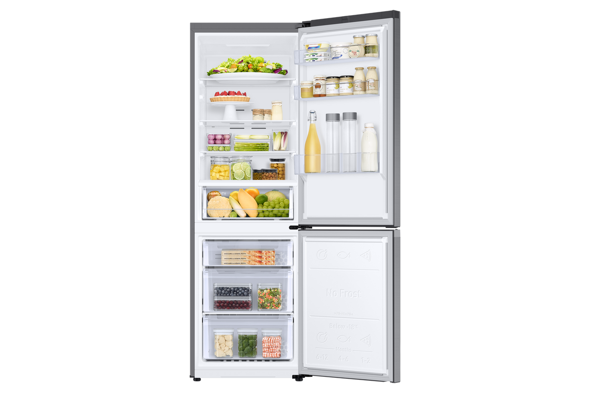 Samsung RB34C600ES9 intérieur avec aliments