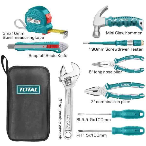 Ensemble d’outils à main 9 Pièces TOTAL THKTHP90096