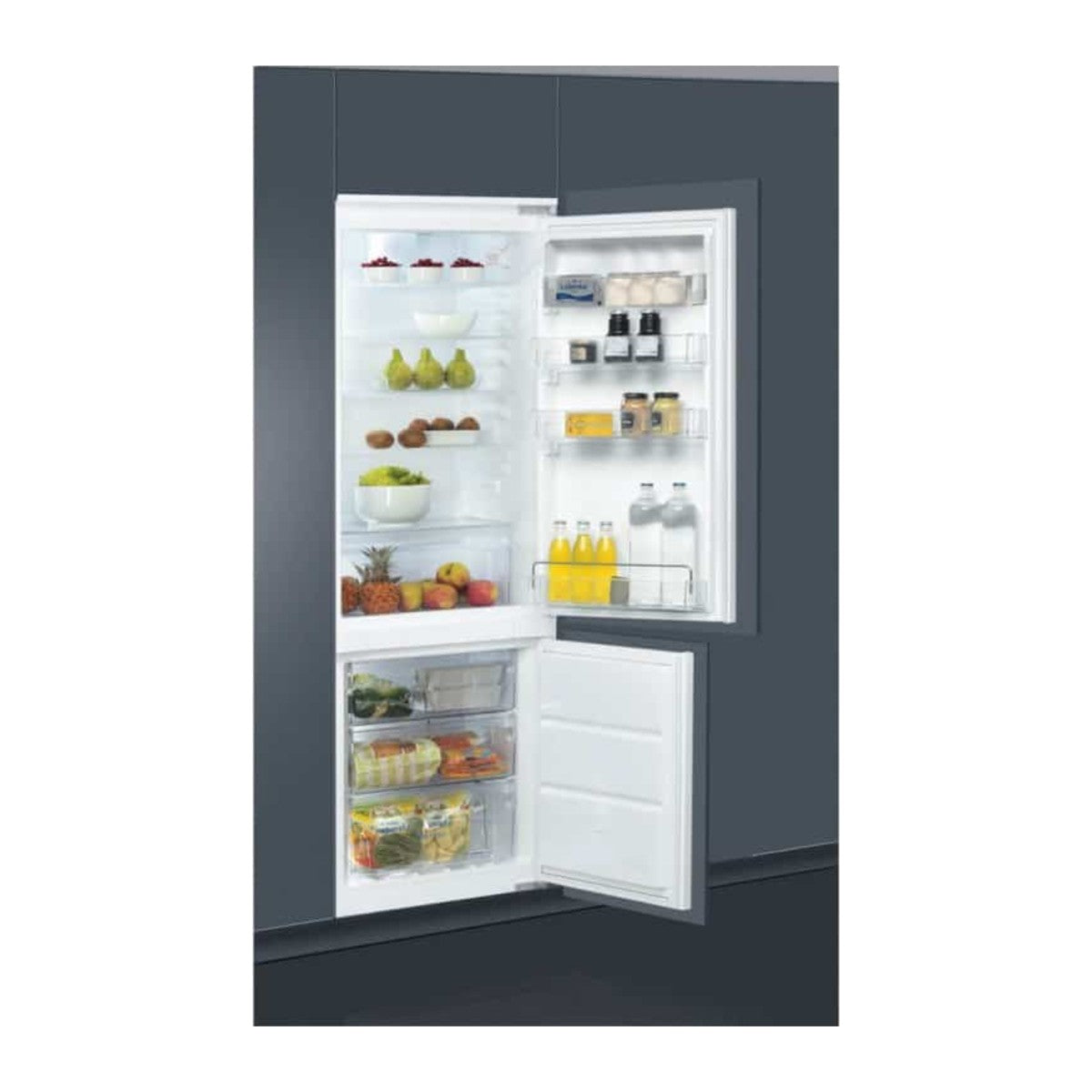 Réfrigérateur combiné encastrable No Frost 264 L blanc — Whirlpool ART 872/A+/NF