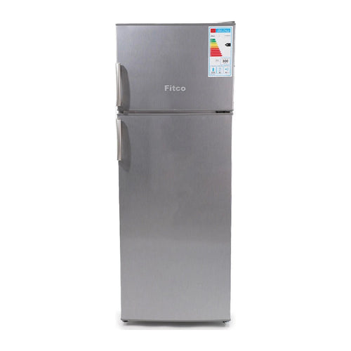 Réfrigérateur double porte 213 L silver classe A — Fitco FIT-298RTXA