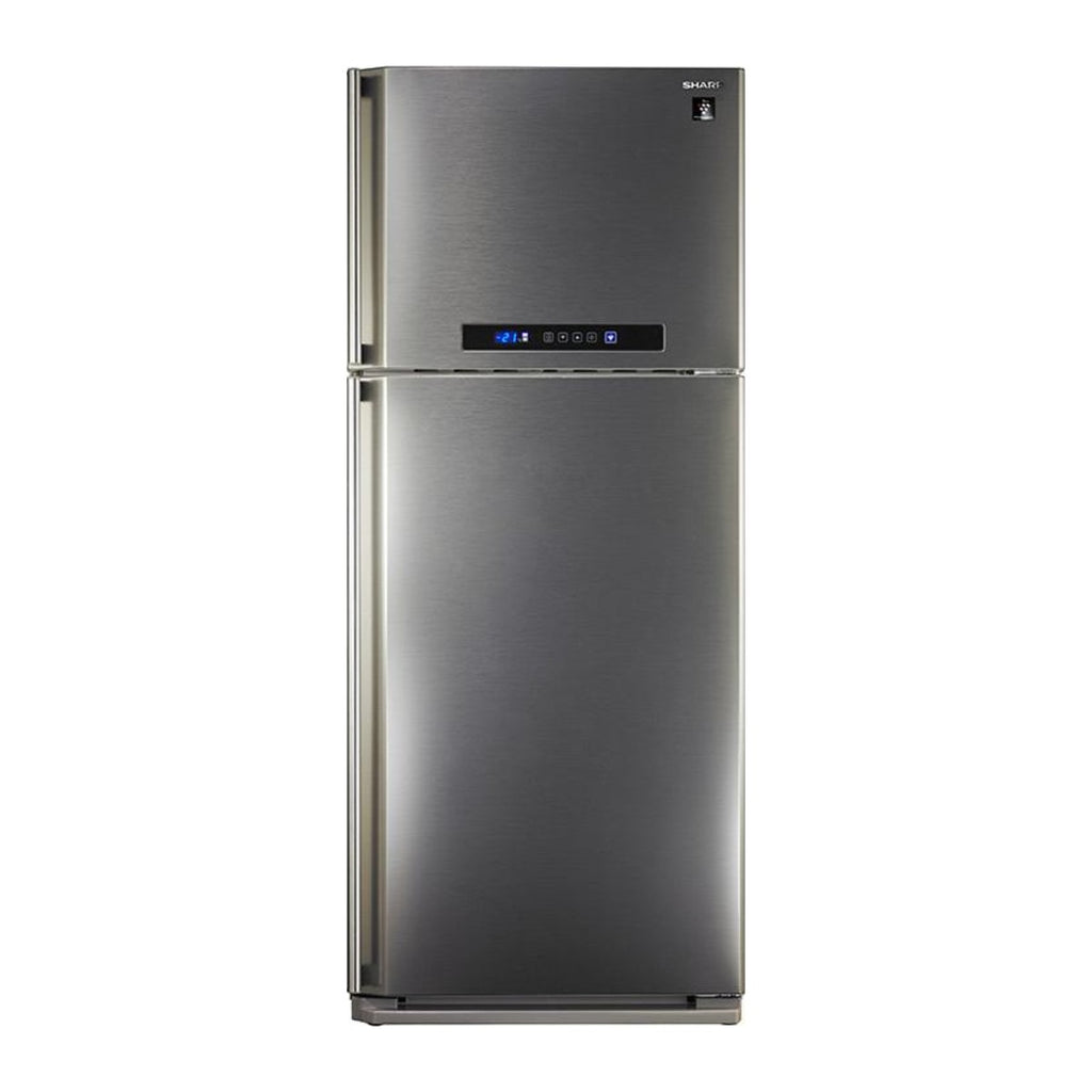 Réfrigérateur double porte Sharp SJ-PC58A inox avec afficheur, vue de face