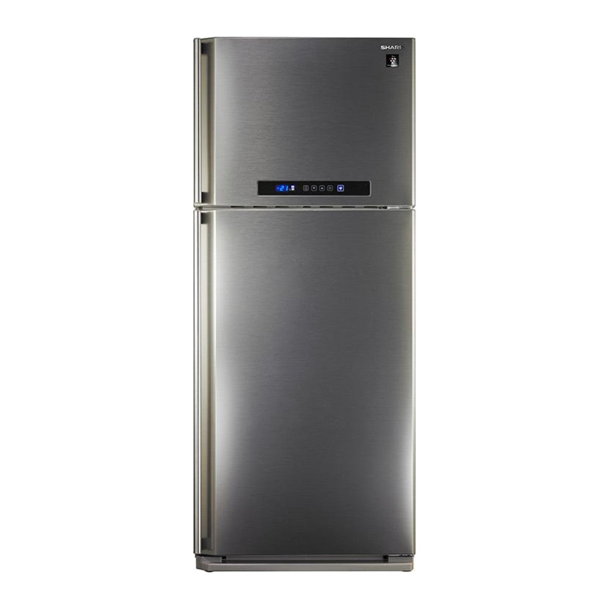 Réfrigérateur double porte Sharp SJ-PC58A inox avec afficheur, vue de face