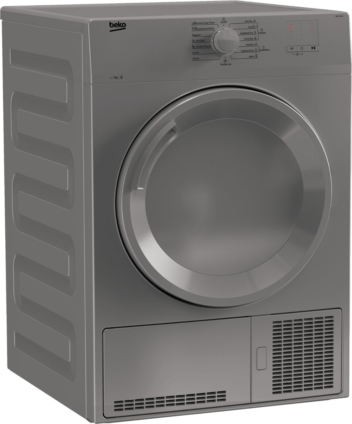Sèche-linge à condensation 7 kg silver — Beko DB7111PAS — vue 2