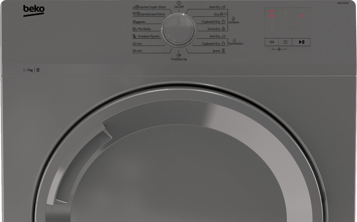 Sèche-linge à condensation 7 kg silver — Beko DB7111PAS — vue 3