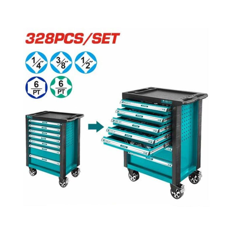 Caisse à outils 328 pièces TOTAL THPTCS73281
