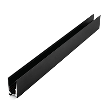 Rail aluminium magnétique noir 3 m réf. 1013 BK