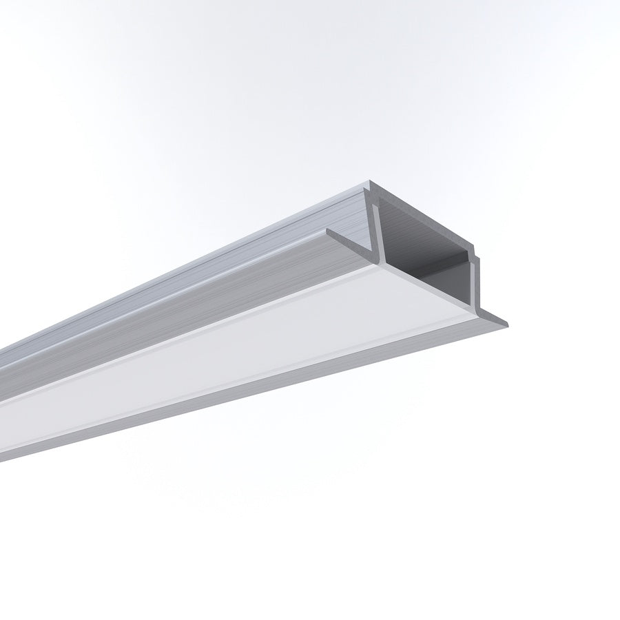 Profilé LED encastré PROFILIGHT inox 17×7 mm 3 m