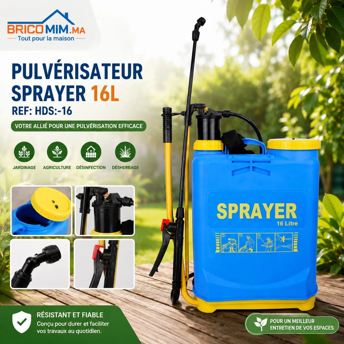 PULVERISATEUR SPRAYER 16L REF:HDS:-16