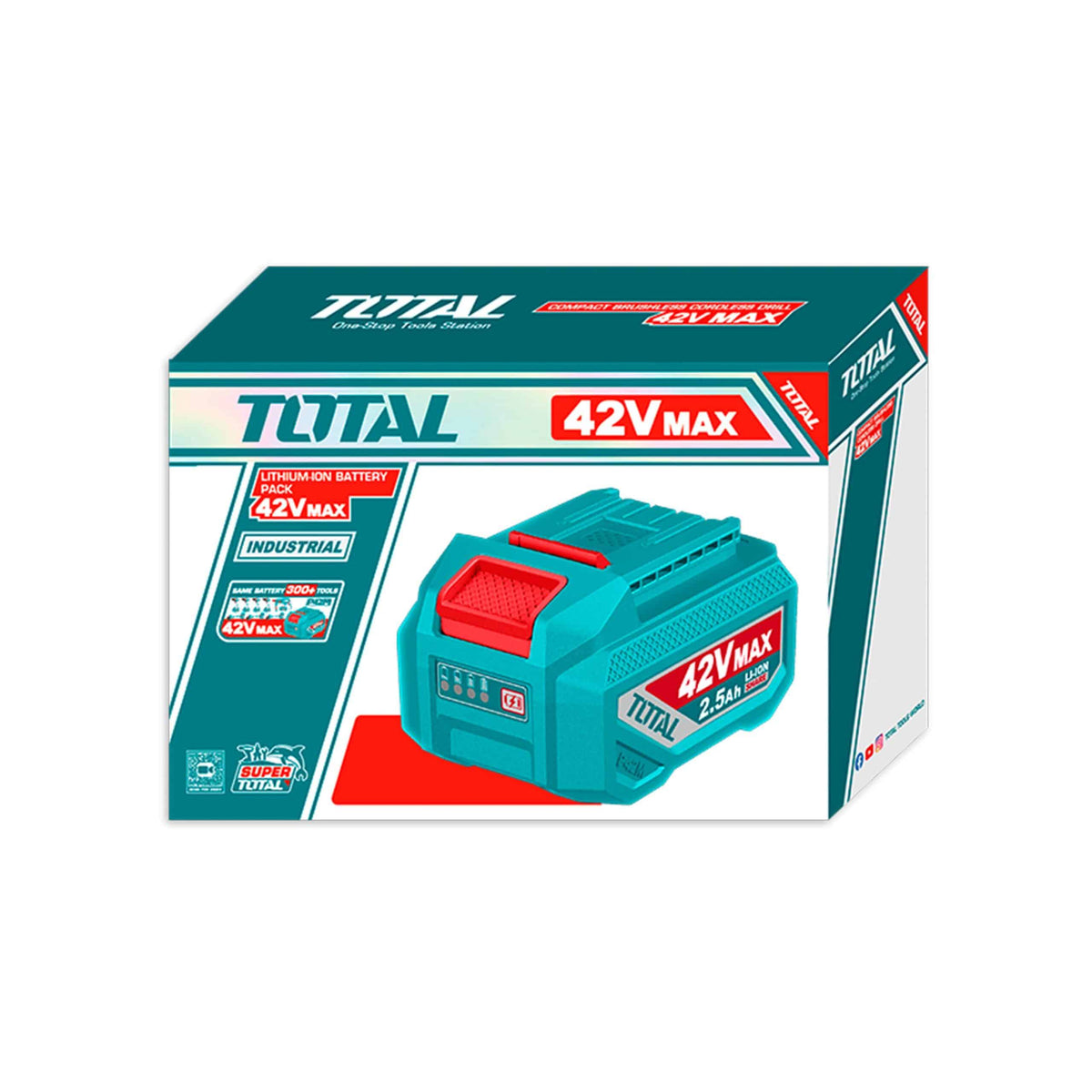 Kit de 3 batteries lithium-ion 42 V 2,0 Ah TOTAL TFBCPM20221