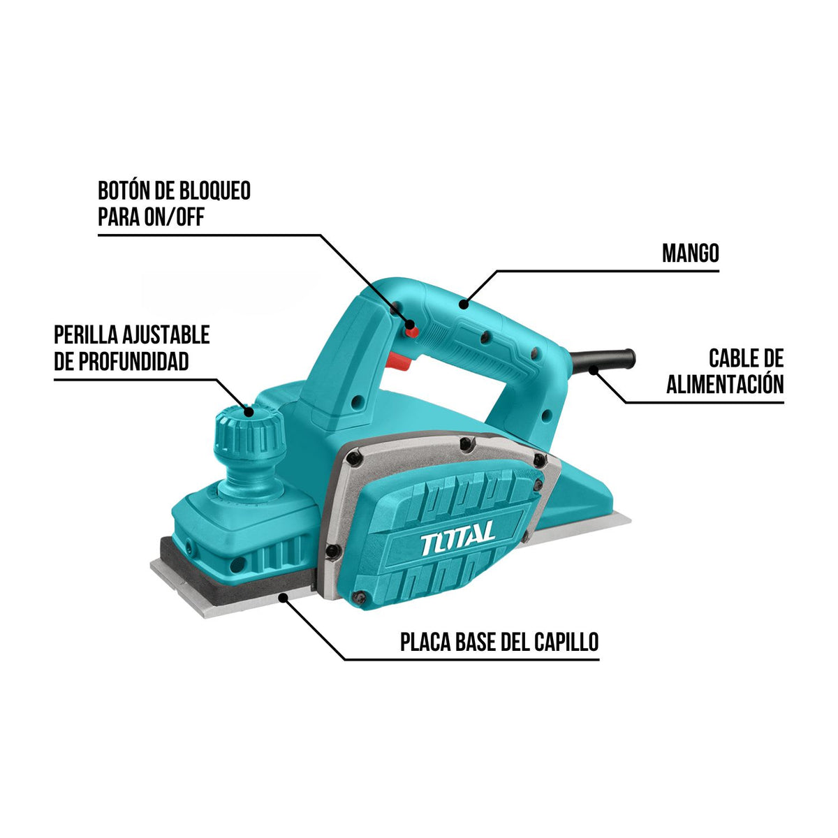 Raboteuse électrique TOTAL TL5508216 550 W largeur 82 mm