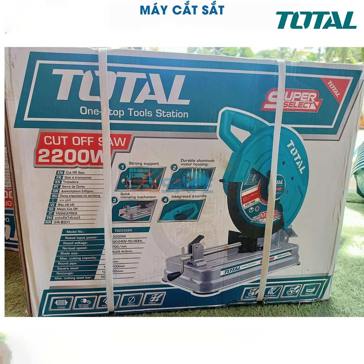 Scie à tronçonner TOTAL TS223558 2200 W avec disque de 355 mm