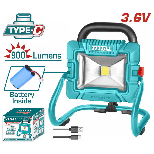 Lampe portative rechargeable TOTAL TRLF4415 900 lumens