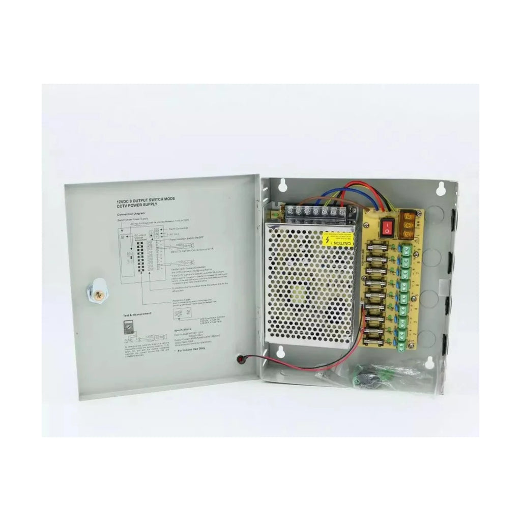 Bloc d'alimentation caméras 12 V 10 A 9 canaux TTLINK