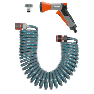 Tuyau d'arrosage spiralé 10 m avec accessoires — Gardena