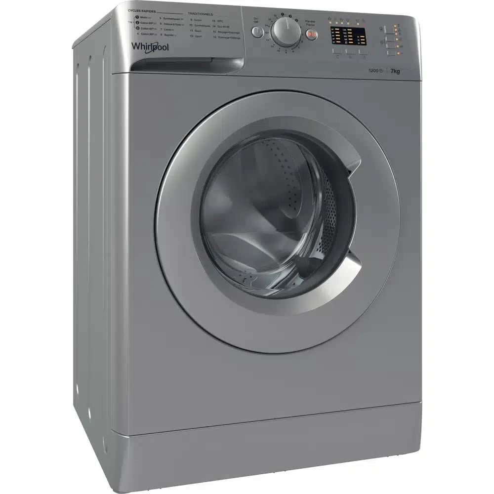 Machine à laver frontale 7 kg 1200 tr/min silver — Whirlpool WMTA7122S NA