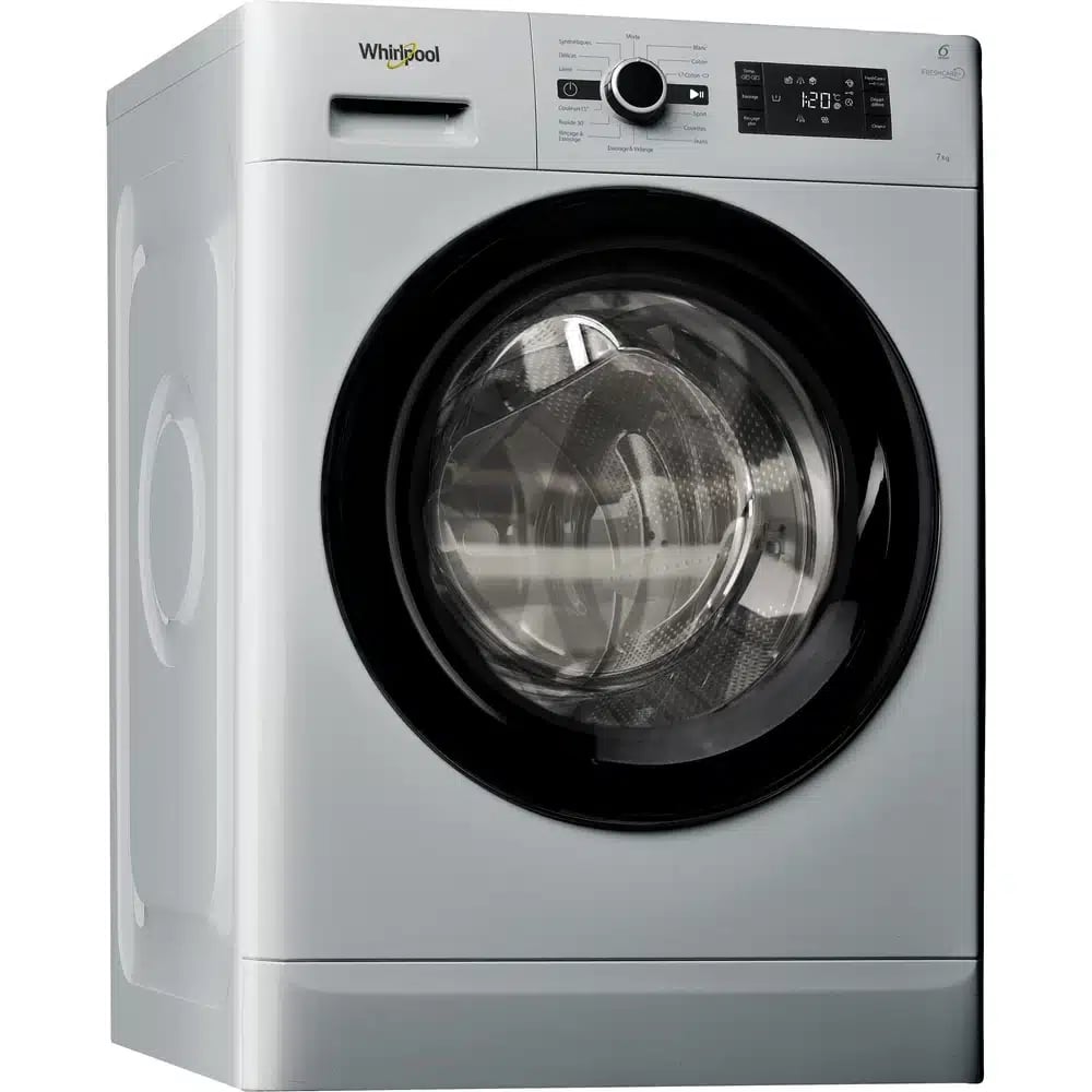 Machine à laver frontale 7 kg 1200 tr/min silver — Whirlpool FWG 71253 SB NA — vue 2