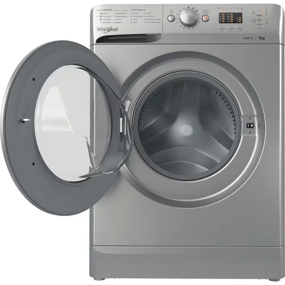 Machine à laver frontale 7 kg 1200 tr/min silver — Whirlpool WMTA7122S NA