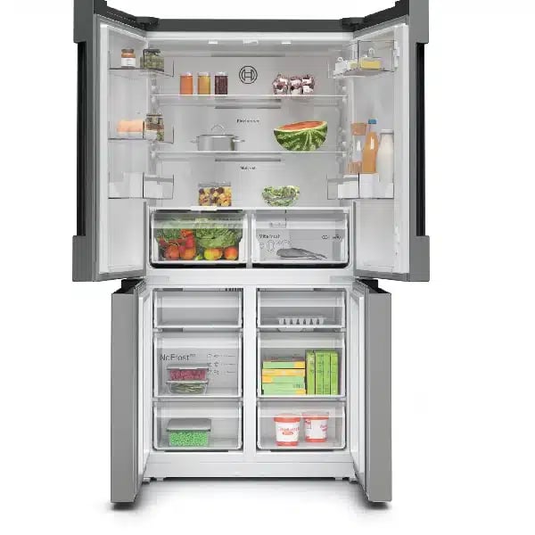 Bosch KFN96VPEA, portes et tiroirs ouverts
