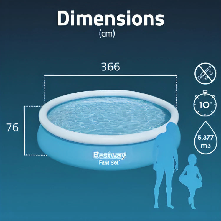 PISCINE BESTWAY 366 x 76CM