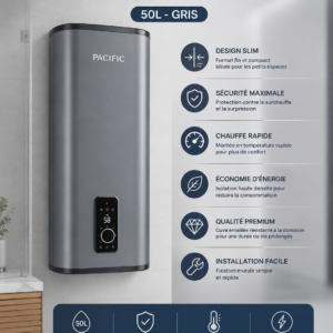 Chauffe eau électrique PACIFIC slim 50L